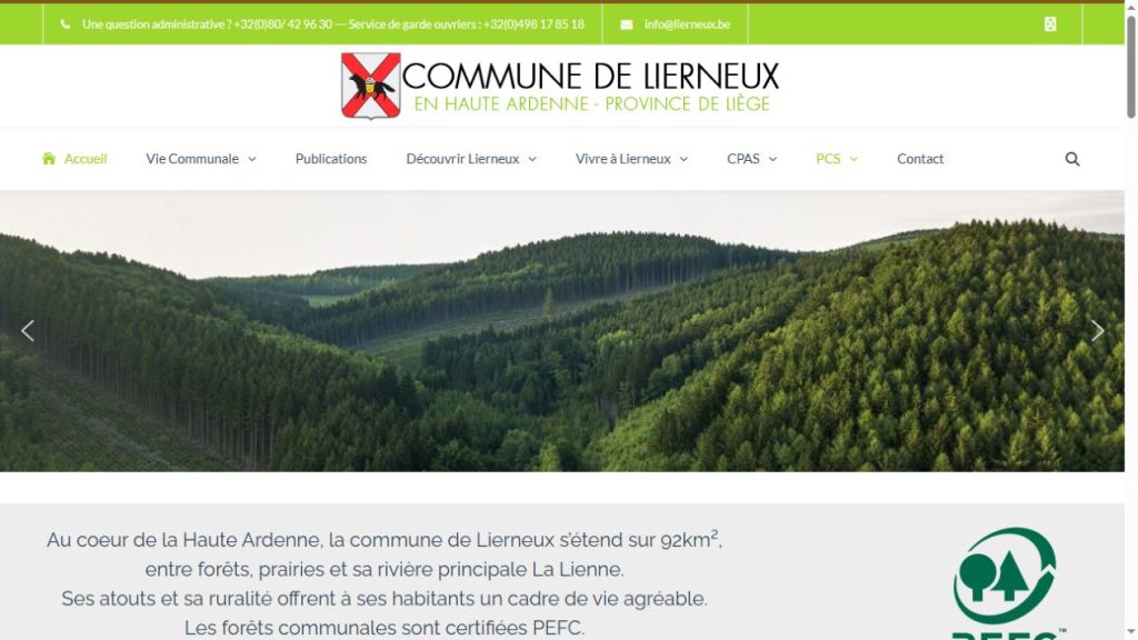 Commune de Lierneux – Site web