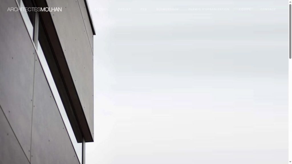 Bureau d’architecture Molhan – Site web