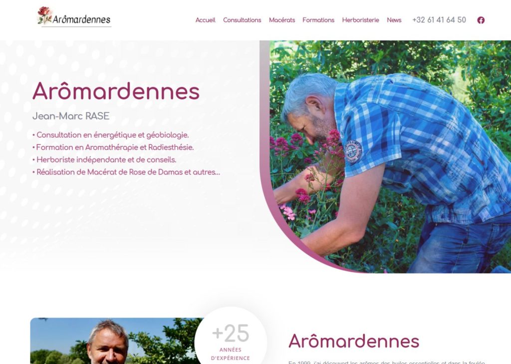 Arômardennes – Jean-Marc Rase – Site web