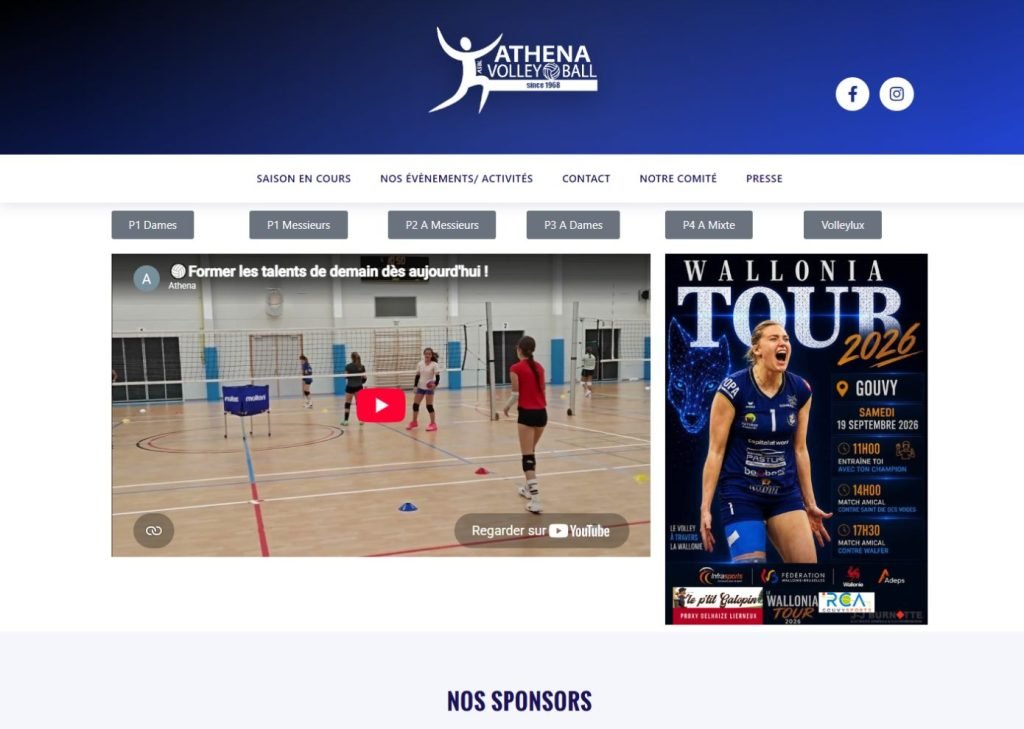Athéna Volleyball Vielsalm – Site web