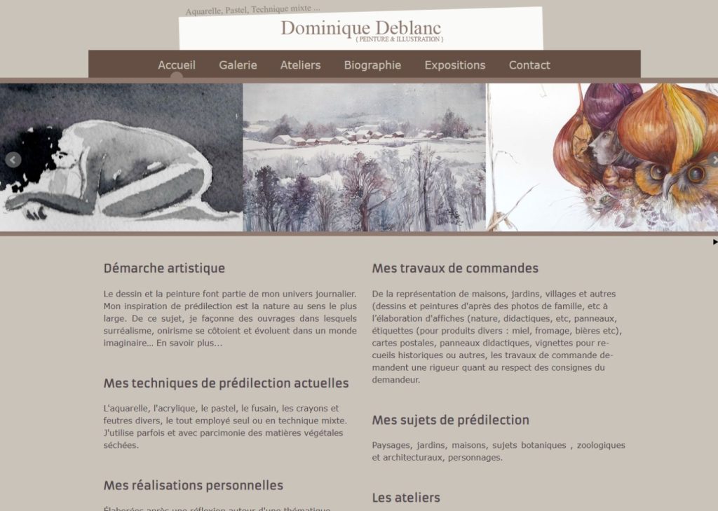 Dominique Deblanc – Site web