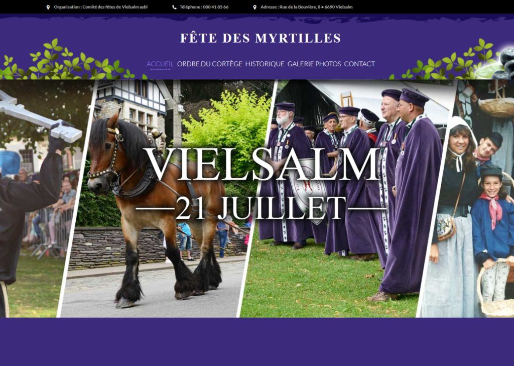 Fête des Myrtilles – Comité des fêtes de Vielsalm – Site web