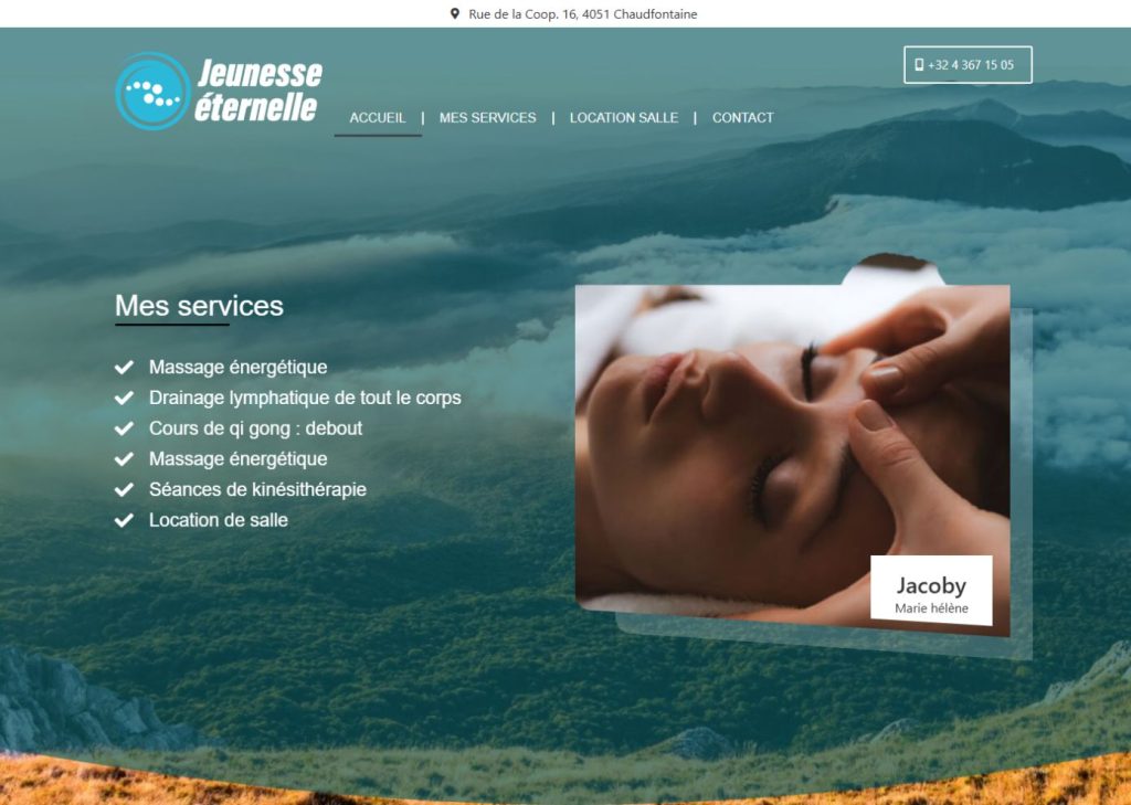 Jeunesse Éternelle – Marie-Hélène Jacoby – Site web