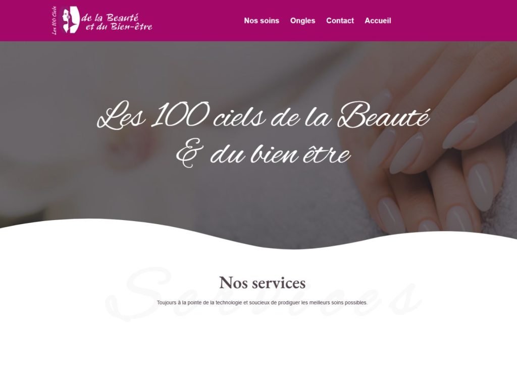 Les 100 Ciels de la Beauté et du Bien-être – Site web