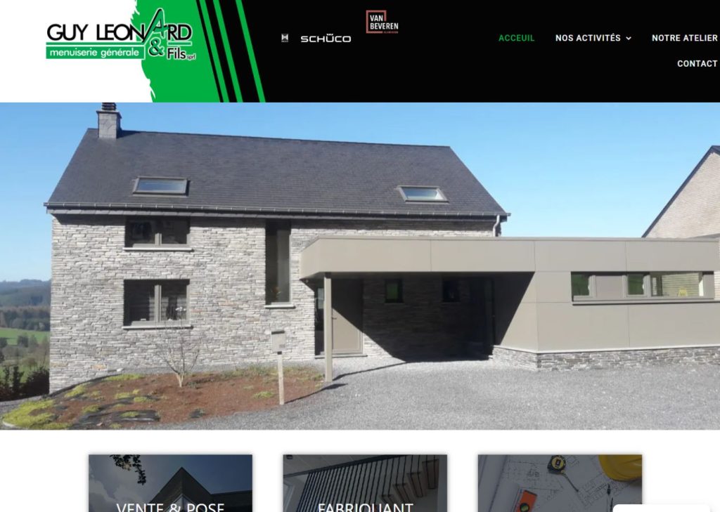 Menuiserie Guy Léonard & Fils – Site web