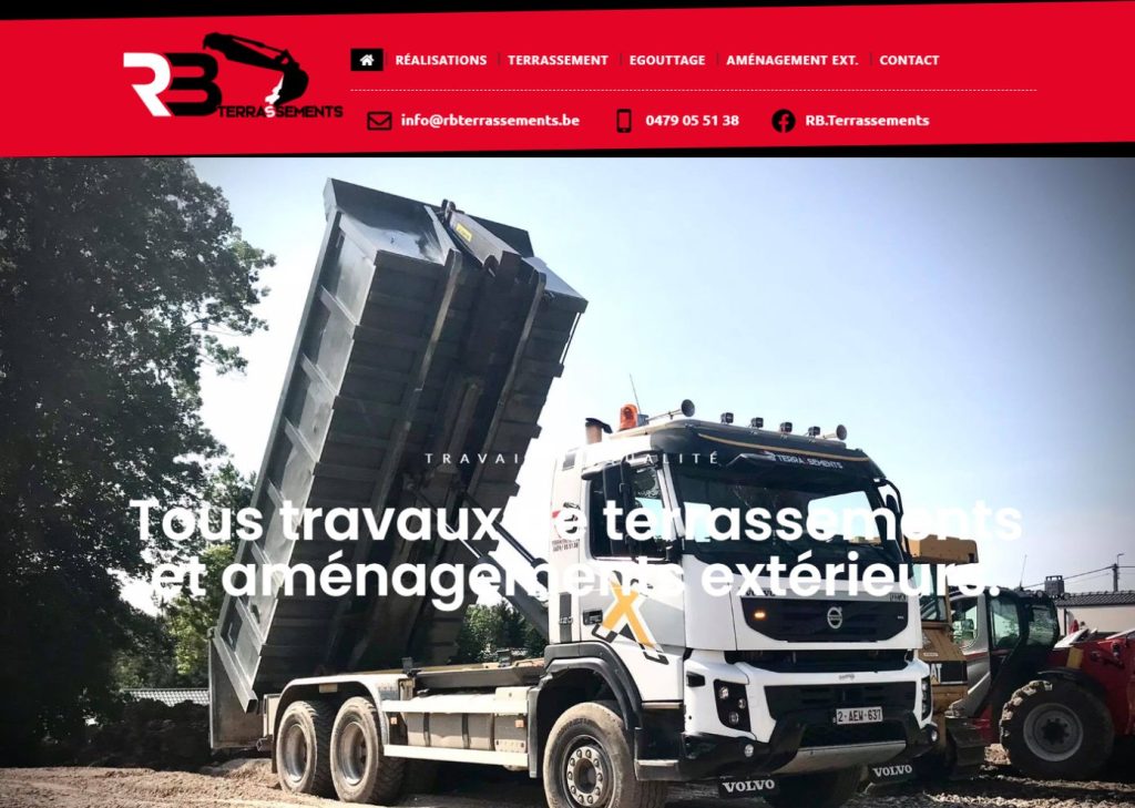 RB Terrassements – Site web