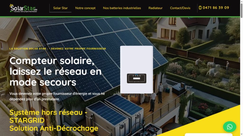 SolarStar – Site web