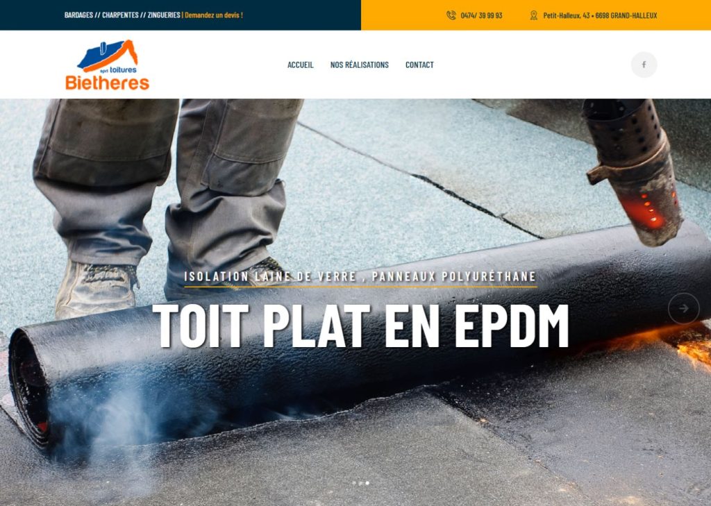 Toitures Bietheres – Site web