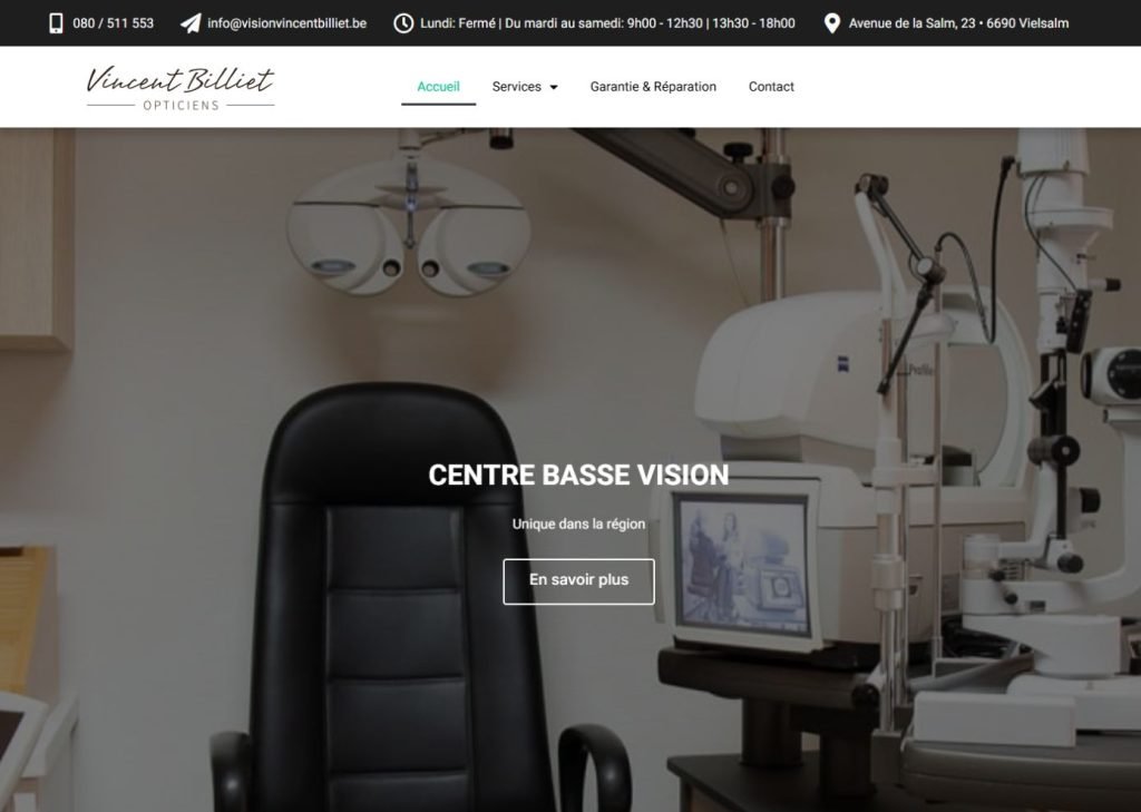 Vision Vincent Billiet – Site web