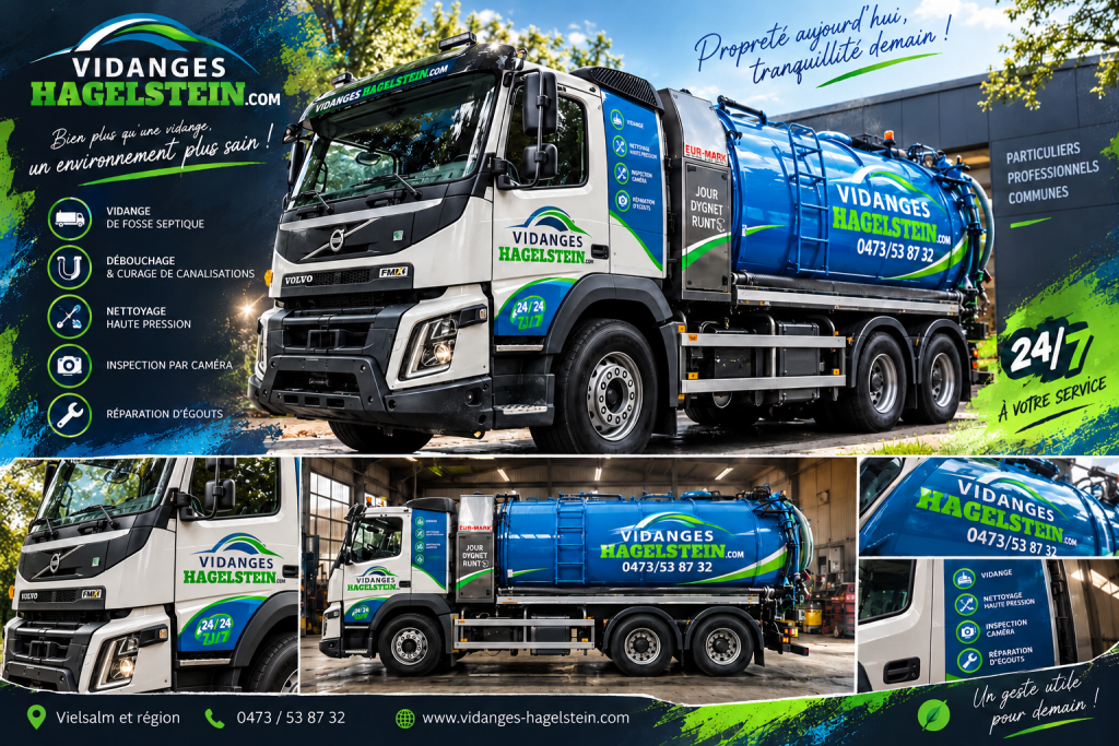 Vidanges Hagelstein – Lettrage camion