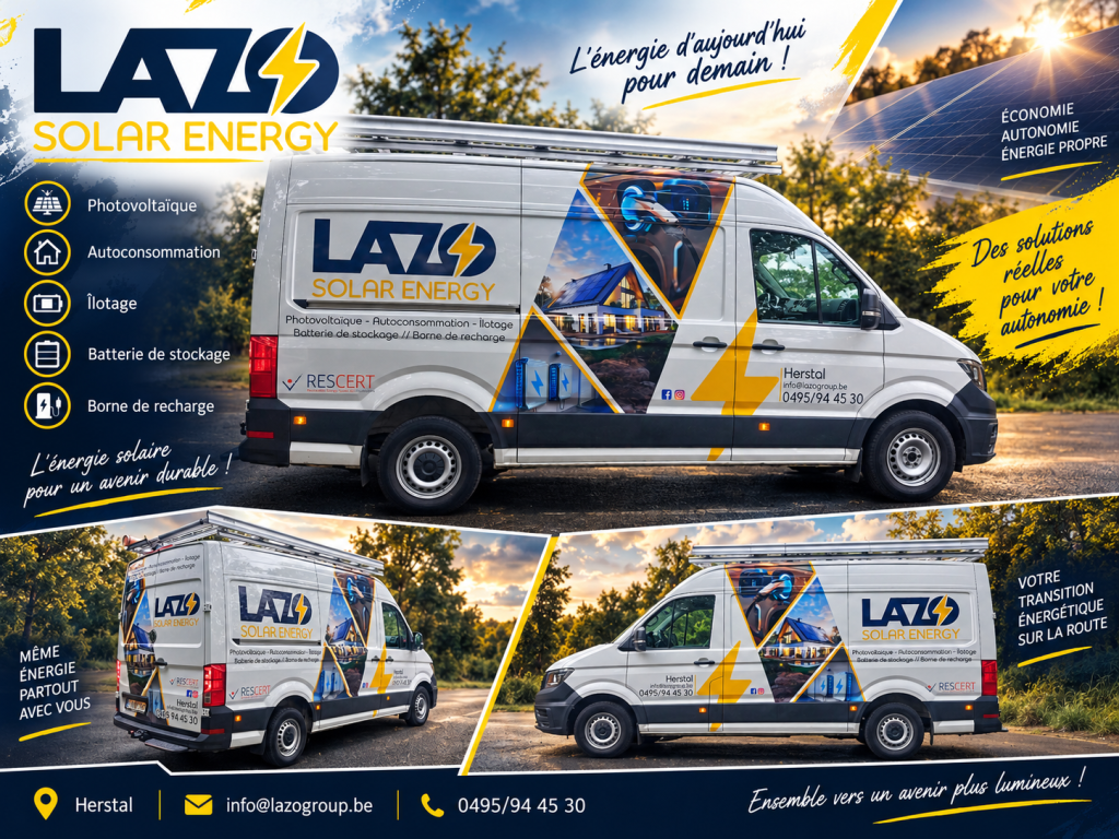 Lazo Solar Energy – Lettrage véhicule